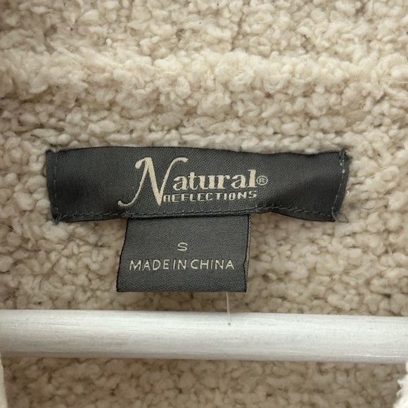 Natural Reflections Boucle Full Zip Jacket Sz S - Picture 5 of 9